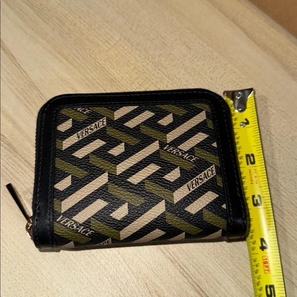 Versace wallet, small - black, khaki, gold